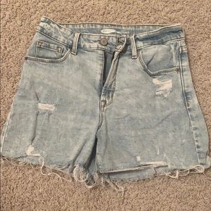 Old navy high rise light wash denim shorts